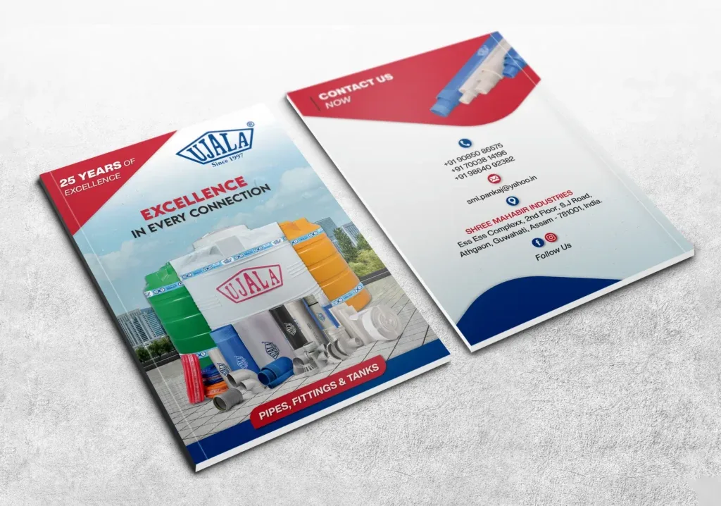 Company profile booklet designed by ADM for Ujala