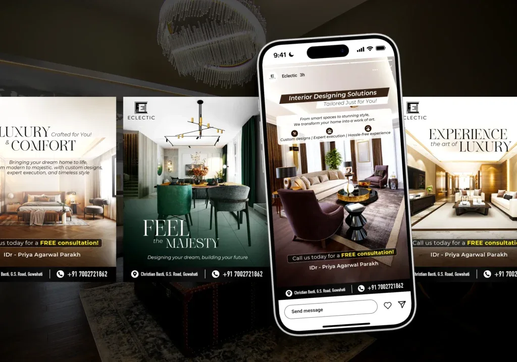 Instagram posts designed by ADM for Eclectic