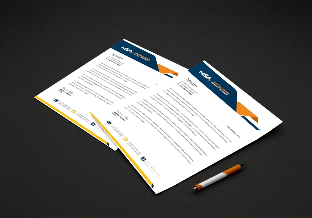 Letterhead designed by ADM for NSA