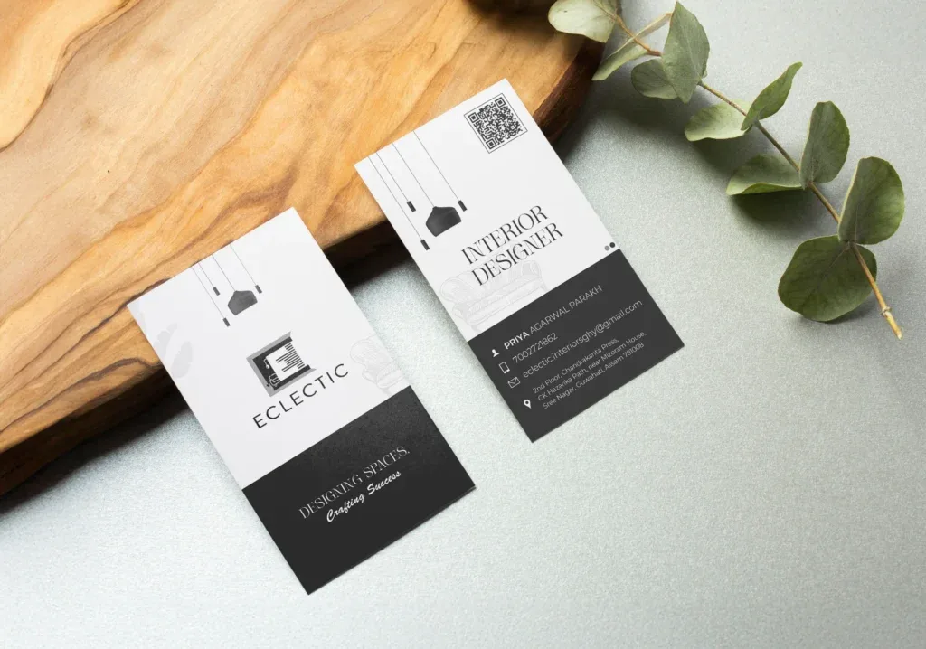 Visiting card designed by ADM for Eclectic